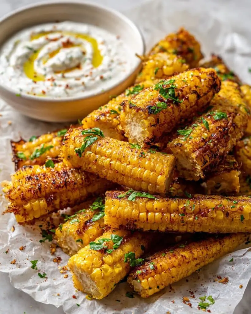Garlic Butter Corn Ribs with Charred Bits Recipe