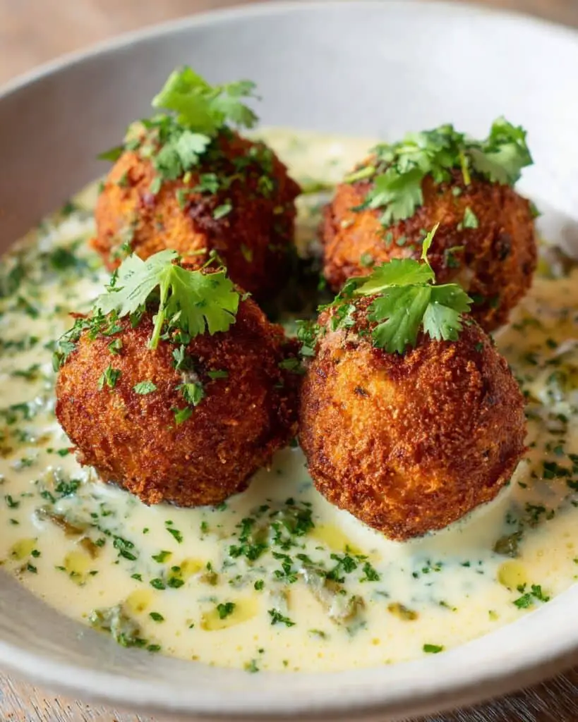 Salmon Balls with Creamy Avocado Sauce Recipe
