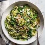 Shaved Zucchini Salad with Lemon, Goat Cheese, and Toasted Pine Nuts Recipe