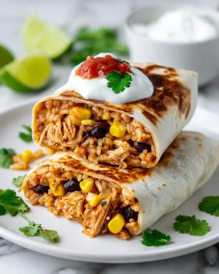 Slow Cooker Chicken Burritos with Rice and Beans Recipe