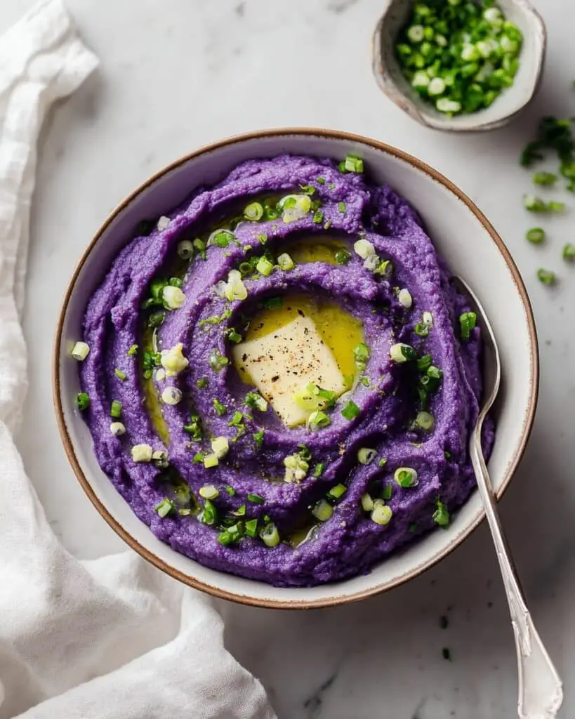 Quick & Easy Mashed Purple Sweet Potatoes (Side Dish) Recipe
