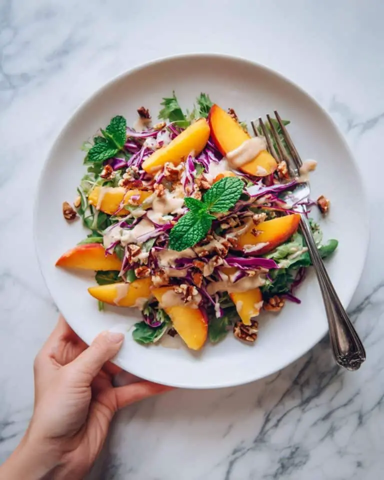 Asian Clementine & Cabbage Salad with Marinated Tofu and Crispy Shallots Recipe