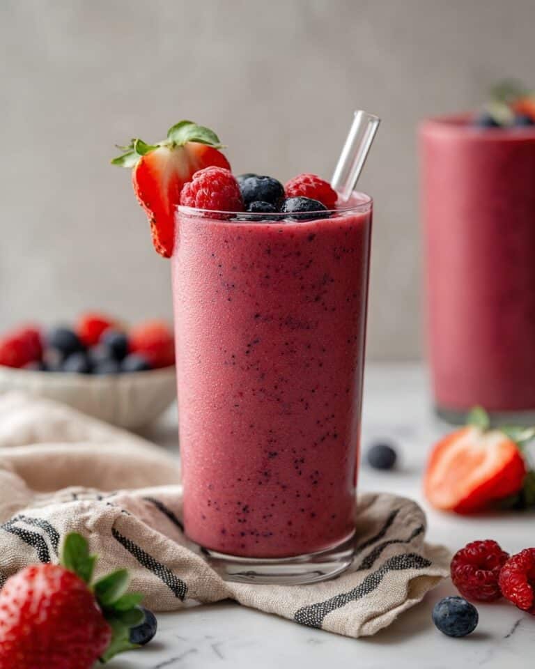 Kefir Smoothie with Mixed Berries and Banana Recipe