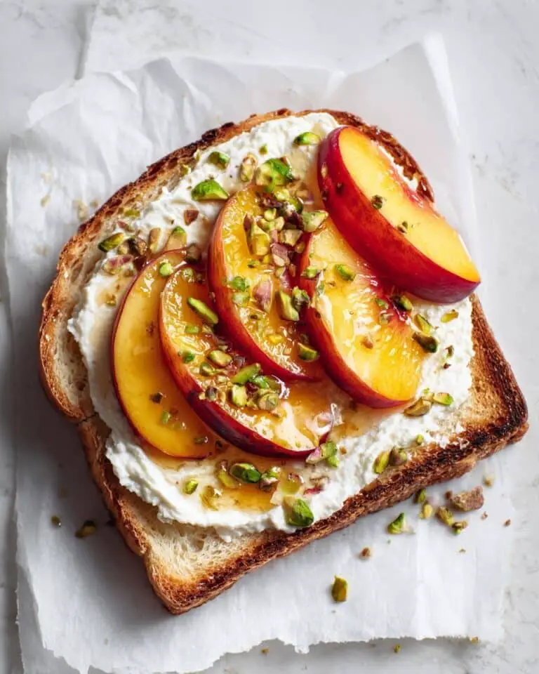 Pistachio & Peach Toast Recipe