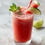 Watermelon Smoothie with Lime and Mint Recipe