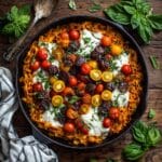 One Pot 30 Minute Creamy Tomato Basil Pasta Bake Recipe