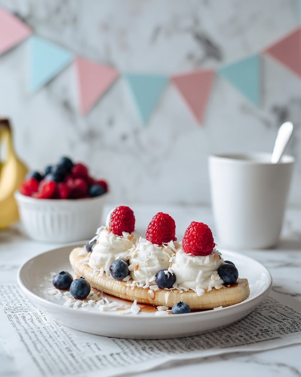 Caramelized Banana Split with Greek Yogurt Recipe