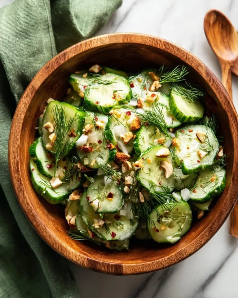 Cucumber Crunch Salad with Cashews and Tangy Dill Vinaigrette Recipe
