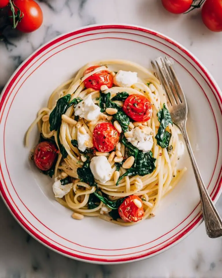 Linguine with Roasted Tomatoes, Lemon & Fresh Mozzarella Recipe