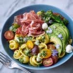 Avocado Caprese Pasta with Grilled Broccoli Rabe Recipe