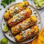 Elote: Grilled Mexican Street Corn with Mayo, Chile, Lime, and Cotija Cheese Recipe