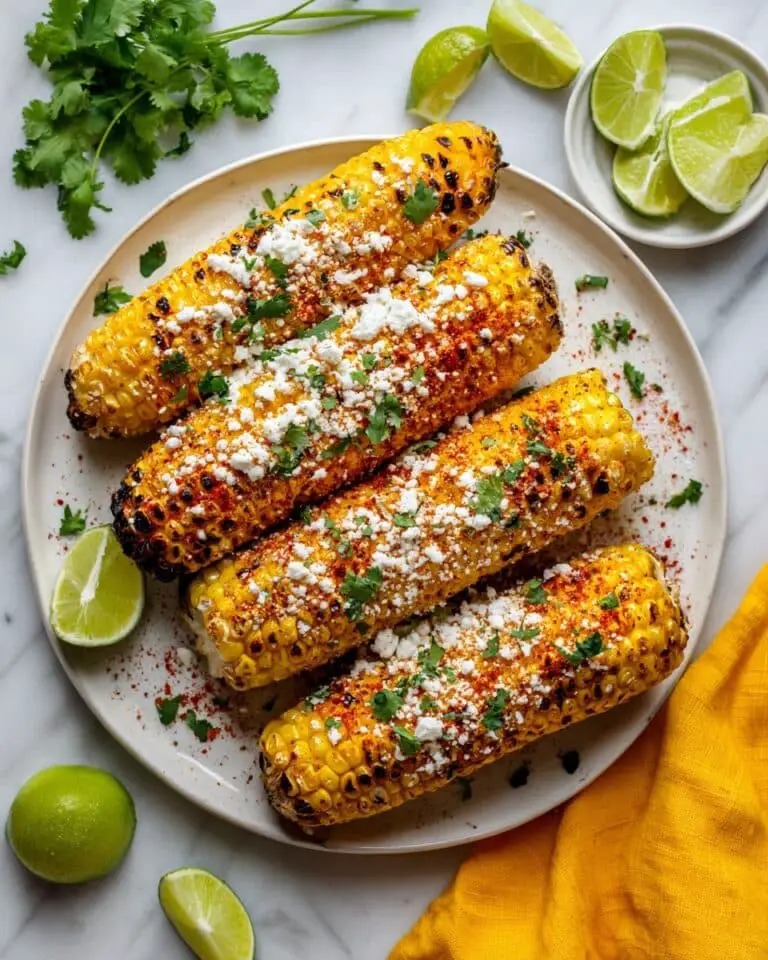 Elote: Grilled Mexican Street Corn with Mayo, Chile, Lime, and Cotija Cheese Recipe