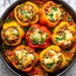 Stuffed Mini Peppers with Savory Ground Meat and Rice in Creamy Tomato Sauce Recipe