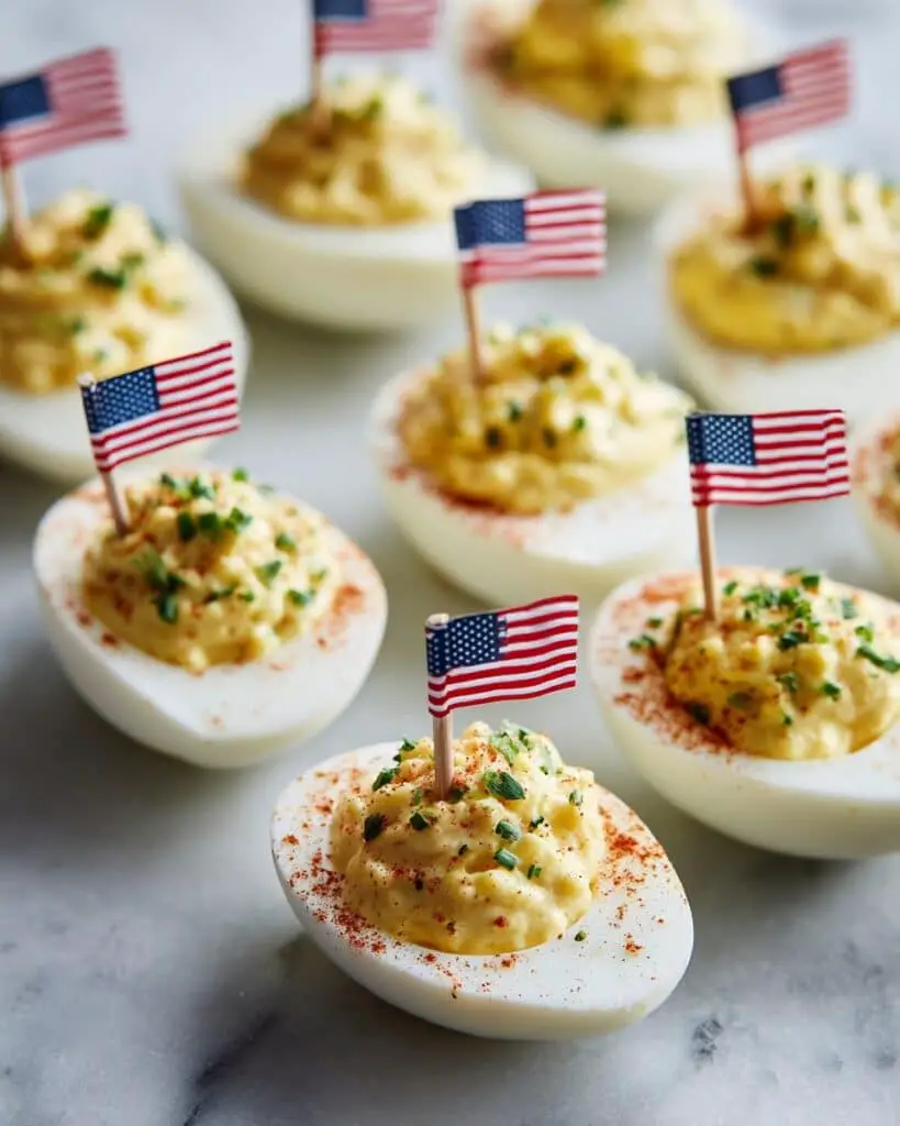 Patriotic Deviled Eggs Recipe