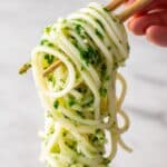Green Ginger Rice Noodles with Chicken and Crispy Shallots Recipe
