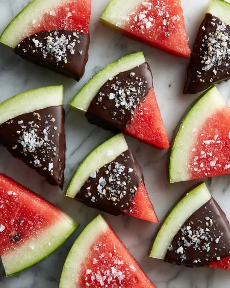 Chocolate-Covered Watermelon Wedges Recipe