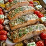 Mediterranean Salmon Sheet Pan Dinner Recipe