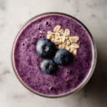 Yogurt-Free Blueberry Smoothie with Banana and Oats Recipe