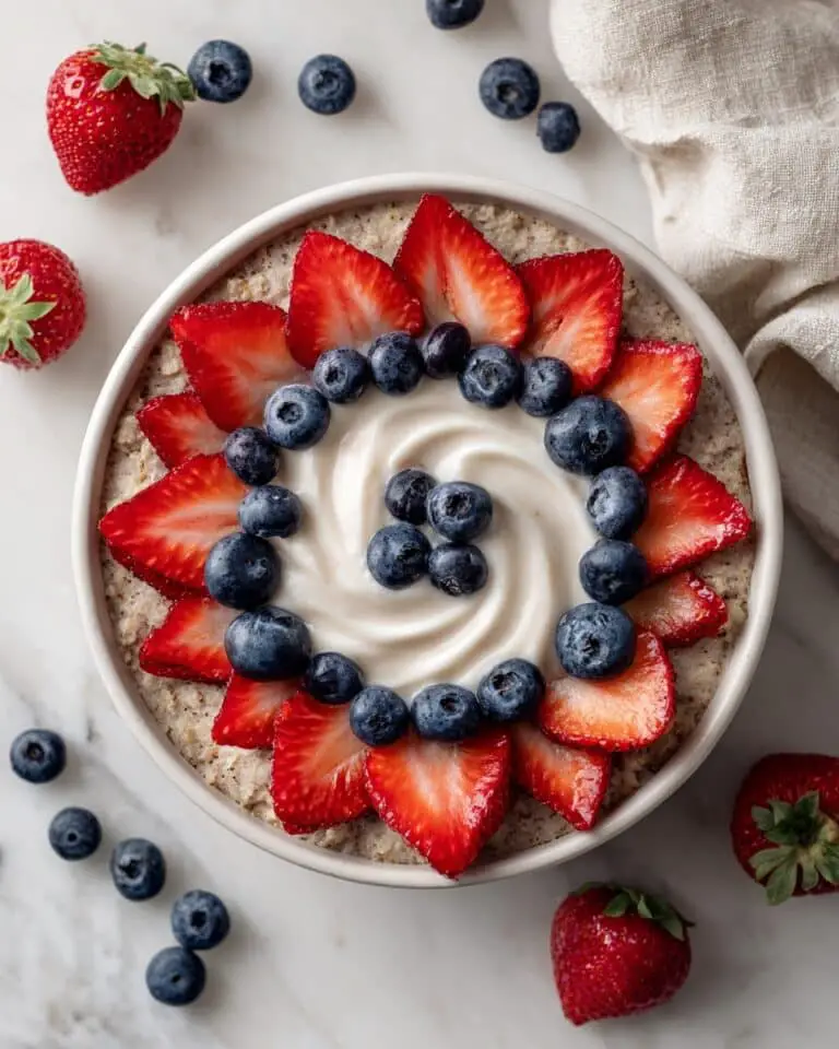 Red, White, and Blueberry Oatmeal Recipe