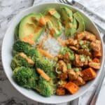Chicken & Sweet Potato Rice Bowl with Chipotle Mayo Recipe