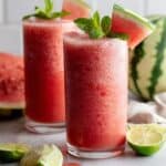 Watermelon Strawberry Banana Lime Smoothie Recipe