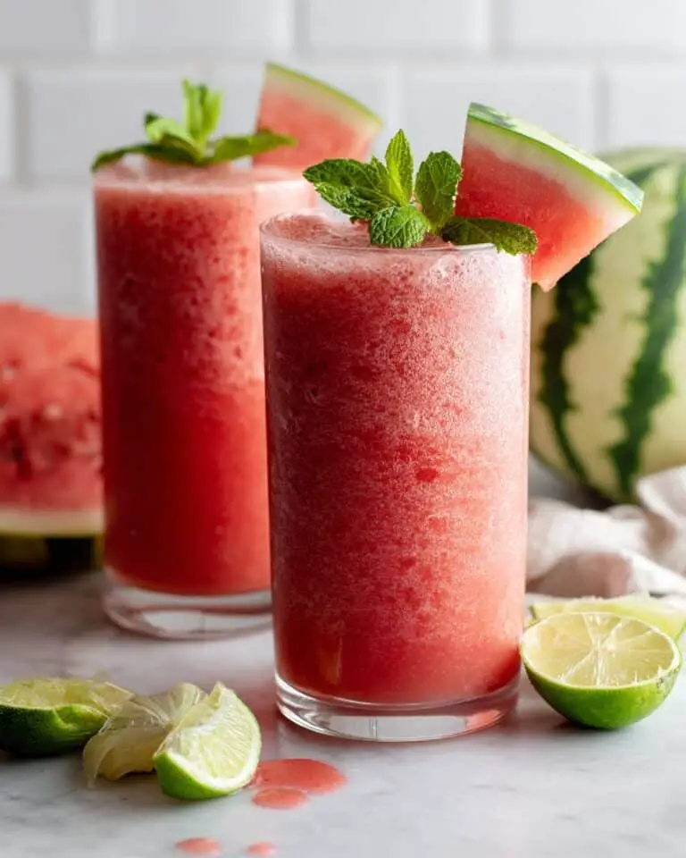 Watermelon Strawberry Banana Lime Smoothie Recipe