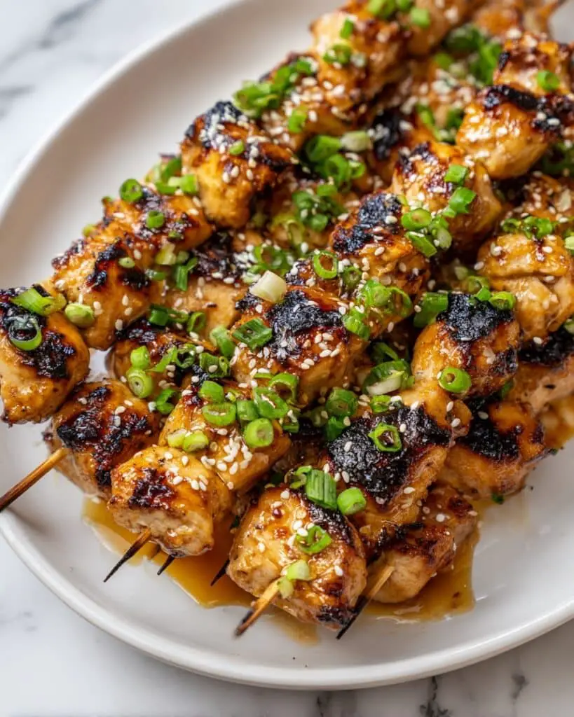 Grilled Honey Garlic Chicken Skewers Recipe