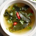 Instant Pot Chicken Broth with Ginger, Lemongrass, and Makrut Lime Leaves Recipe