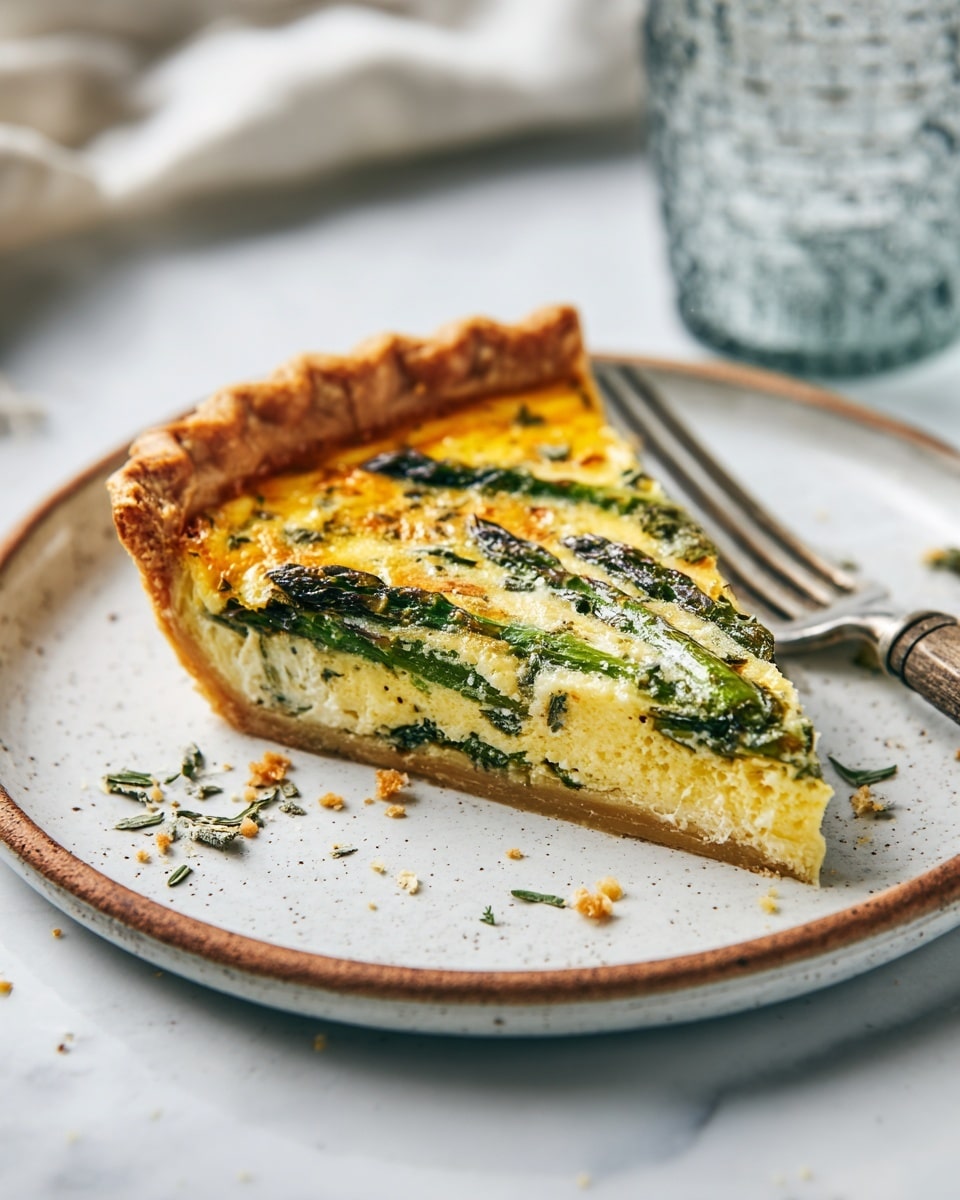 A round savory pie with a thick, golden brown crust that looks crispy on the edges. Inside, there is a creamy, light yellow egg filling mixed with bright green spinach and finely chopped herbs sprinkled on top. The pie is placed on a round white marbled surface, and one slice has been taken out, showing the soft texture of the filling inside. Some small crumbs are scattered around the crust. Fresh parsley leaves are seen in the top area, adding a touch of green freshness in the background. photo taken with an iphone --ar 4:5 --v 7