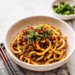 Spicy Korean Gochujang Noodles with Ground Meat Recipe