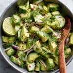 Fresh Avocado Salad with Cucumber, Red Onion, and Lime Recipe